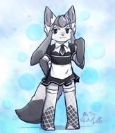 amount:solo body-type:anthro body-type:semi-anthro fishnet-leggings hall-of-fame:bronze outfit schoolgirl-outfit series:eeveelutions series:pokemon species:glaceon style:intentional-blur style:kawaii style:kemono // 1300x1503 // 1.9MB