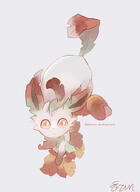 amount:solo atmosphere:autumn body-type:feral oc series:eeveelutions series:pokemon species:leafeon style:watercolor // 1462x2000 // 269KB