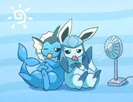 amount:pair body-type:feral eating fan heat popsicle series:eeveelutions series:pokemon species:glaceon species:vaporeon style:one-color style:playful style:simple-colors // 2283x1745 // 282KB