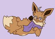 amount:solo body-type:feral glasses nerdy oc scarf series:pokemon species:eevee style:no-anti-aliasing style:simple-colors // 1022x738 // 25KB