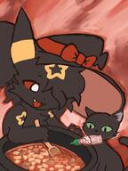 alchemy amount:pair atmosphere:halloween body-type:feral body-type:semi-anthro cooking oc outfit series:eeveelutions series:pokemon species:cat species:umbreon style:outline witch // 1200x1600 // 219KB