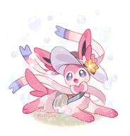amount:solo atmosphere:bubbles atmosphere:field backpack body-type:feral feminine flower hat series:eeveelutions series:pokemon species:sylveon straw_hat style:girly style:noisy style:playful wearing-flower // 765x799 // 73KB