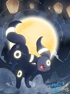 amount:solo atmosphere:night body-type:feral moon series:eeveelutions series:pokemon sky-lantern species:umbreon style:glow // 1535x2048 // 343KB