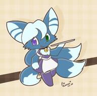 amount:solo atmosphere:cafe bell-collar body-type:anthro body-type:semi-anthro butler collar hall-of-fame:bronze heterochromia maid outfit species:meowstic style:abstract-background style:checkered style:dithering style:simple-colors // 1278x1261 // 398KB