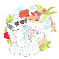 amount:pair atmosphere:beach body-type:feral glasses species:alolan-vulpix species:vulpix sunglasses // 2000x2000 // 1.6MB