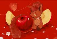 amount:solo apple body-type:feral fluffified species:vulpix style:kawaii style:painted style:red // 990x688 // 66KB