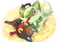 affection amount:pair atmosphere:sunlight body-type:feral cuddling species:litten species:sprigatito // 1500x1051 // 172KB