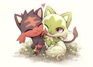 affection amount:pair atmosphere:field body-type:feral cheek-rub pressing-same-body-part-against-each-other species:litten species:sprigatito // 1109x800 // 568KB
