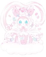 amount:solo atmosphere:clouds body-type:feral bracelet candy outfit series:eeveelutions series:pokemon species:sylveon style:girly style:pastel-colors style:playful // 2238x2797 // 304KB