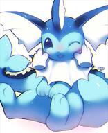 affection amount:solo artist:foxlett body-type:feral cheek-rub pressing-same-body-part-against-each-other series:eeveelutions series:pokemon species:vaporeon style:chromatic-aberration style:noisy visibly-shy // 801x983 // 1.3MB