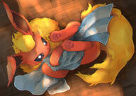 amount:solo atmosphere:home body-type:feral series:eeveelutions series:pokemon species:flareon style:kawaii // 2294x1619 // 5.1MB