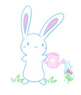 amount:solo artist:kinen body-type:semi-anthro character:abushu flower series:abushu-the-bunny species:bunny style:pastel-colors style:playful // 500x582 // 65KB
