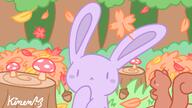 amount:solo artist:kinen atmosphere:autumn body-type:semi-anthro character:lima mushrooms series:abushu-the-bunny species:bunny species:squirrel style:pastel-colors style:playful // 1920x1080 // 492KB