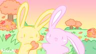 amount:pair artist:kinen atmosphere:autumn body-type:semi-anthro character:tuyu character:zuwa series:abushu-the-bunny species:bunny style:pastel-colors style:playful // 1920x1080 // 449KB