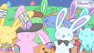 amount:multiple artist:kinen atmosphere:halloween body-type:semi-anthro character:abushu character:danu character:isa character:kune character:lima character:tuyu character:zuwa costume pumpkin series:abushu-the-bunny species:bunny style:pastel-colors style:playful // 1920x1080 // 637KB