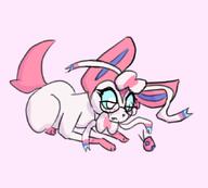 amount:solo body-type:feral bugs glasses nerdy series:eeveelutions series:pokemon species:sylveon style:girly style:one-color style:pink // 665x598 // 146KB