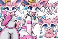 amount:solo atmosphere:regal body-type:anthro body-type:semi-anthro body-type:slim character:princess-peach crown dress earrings freckles necklace princess series:eeveelutions series:pokemon species:sylveon style:girly style:kemono // 1125x750 // 785KB