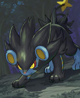 amount:solo atmosphere:forest body-type:feral series:pokemon species:luxray style:painted // 1552x1904 // 1.3MB