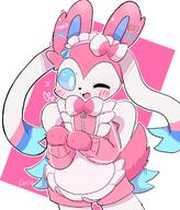amount:solo body-type:anthro body-type:semi-anthro clothing-i-want feminine maid outfit series:eeveelutions series:pokemon species:sylveon style:girly style:outline style:pastel-colors // 1748x2048 // 303KB