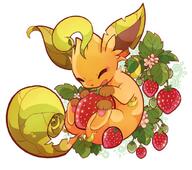 amount:solo body-type:feral series:eeveelutions series:pokemon species:leafeon strawberry // 600x530 // 486KB