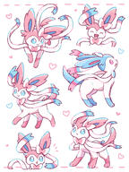 amount:multiple body-type:feral heart-shape series:eeveelutions series:pokemon species:shiny-pokemon species:sylveon style:lines-effected-by-lighting // 2400x3200 // 2.8MB