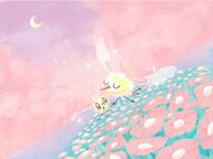 amount:pair atmosphere:fantasy atmosphere:flowers atmosphere:sunlight body-type:feral flower species:cutiefly style:pastel-colors // 1319x988 // 154KB