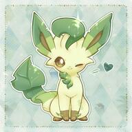 amount:solo body-type:feral hall-of-fame:bronze hall-of-fame:silver series:eeveelutions series:pokemon species:leafeon style:abstract-background style:dithering style:girly style:playful style:very-girly style:very-playful wink // 1280x1280 // 191KB