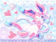 amount:solo atmosphere:frilly-background body-type:feral hall-of-fame:bronze hall-of-fame:silver series:eeveelutions series:pokemon species:sylveon style:abstract-background style:girly style:outline style:pastel-colors style:playful style:scribbles style:sparkly style:striped-background style:very-girly style:very-playful // 1200x900 // 193KB