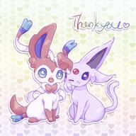 amount:pair body-type:feral forehead-gem series:eeveelutions series:pokemon species:espeon species:sylveon style:girly style:kawaii style:outline style:rainbow style:sparkly // 2048x2048 // 399KB