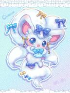 amount:solo atmosphere:fashion atmosphere:regal body-type:semi-anthro hall-of-fame:bronze princess species:cinccino style:detailed-pattern style:girly style:kawaii style:outline style:playful wearing-bow // 900x1200 // 199KB