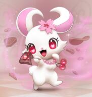 amount:solo atmosphere:cafe body-type:semi-anthro cake character:ruby-jewelpet chocolate feminine flower food magic-dust necklace pancakes species:bunny style:girly style:playful style:sparkly sweets wearing-flower // 1210x1278 // 1024KB