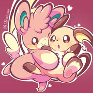 amount:pair body-type:semi-anthro species:pawmot species:raichu style:kawaii style:outline style:playful // 1800x1800 // 1.3MB