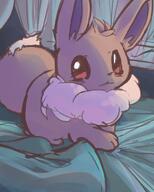 amount:solo atmosphere:bedroom atmosphere:night body-type:feral series:pokemon species:eevee style:kawaii // 960x1200 // 68KB