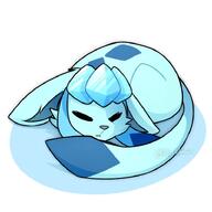 amount:solo body-type:feral series:eeveelutions series:pokemon sleeping species:glaceon // 736x736 // 404KB