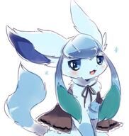 amount:solo body-type:feral maid outfit series:eeveelutions series:pokemon species:glaceon style:abstract-background // 736x776 // 573KB