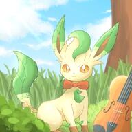 amount:solo atmosphere:sunlight body-type:feral instrument series:eeveelutions series:pokemon species:leafeon // 1000x1000 // 108KB
