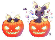 amount:solo atmosphere:halloween body-type:feral candy lollipop pumpkin series:eeveelutions series:pokemon species:umbreon // 1275x930 // 255KB