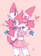amount:solo body-type:anthro heart-shape series:eeveelutions series:pokemon species:sylveon style:girly style:one-color style:pink // 967x1324 // 904KB