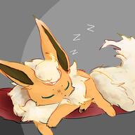amount:solo body-type:feral series:eeveelutions series:pokemon sleeping species:flareon // 800x800 // 278KB