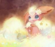 amount:solo body-type:feral feminine flower heart-shape series:eeveelutions series:pokemon species:flareon style:girly wearing-flower // 720x614 // 773KB