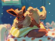amount:solo atmosphere:bedroom atmosphere:fantasy body-type:feral neutral-expression series:eeveelutions series:pokemon species:flareon style:dim style:intentional-blur style:watercolor // 1200x900 // 2.4MB