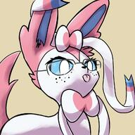 amount:solo blep body-type:feral freckles glasses nerdy series:eeveelutions series:pokemon species:sylveon // 1024x1024 // 450KB