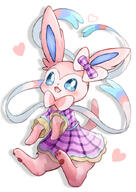 amount:solo body-type:feral dress series:eeveelutions series:pokemon species:sylveon style:painted wearing-bow // 595x842 // 334KB