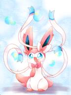 amount:solo atmosphere:bubbles body-type:feral series:eeveelutions series:pokemon species:sylveon // 768x1024 // 877KB