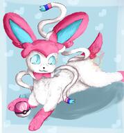 amount:solo body-type:feral fluffified love-ball pokeball series:eeveelutions series:pokemon species:sylveon // 952x1020 // 113KB