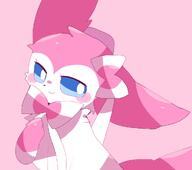 amount:solo body-type:feral feminine series:eeveelutions series:pokemon smug species:sylveon style:girly style:one-color style:pink visual-teasing // 1028x909 // 54KB
