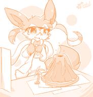 amount:solo body-type:feral glasses lab-coat nerdy series:eeveelutions series:pokemon species:sylveon style:monochrome style:no-anti-aliasing style:outline // 993x1043 // 39KB