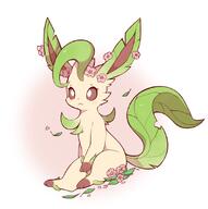 amount:solo body-type:feral body-type:semi-anthro feminine flower series:eeveelutions series:pokemon species:leafeon style:girly wearing-flower // 890x895 // 314KB