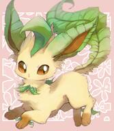 amount:solo atmosphere:flowers body-type:feral series:eeveelutions series:pokemon species:leafeon style:chromatic-aberration style:girly style:intentional-blur // 1805x2077 // 629KB