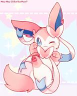 amount:pair amount:solo body-type:feral hall-of-fame:bronze hall-of-fame:silver series:eeveelutions series:pokemon species:sylveon style:girly style:outline style:pastel-colors style:playful style:sparkly style:very-girly style:very-playful wink // 1200x1500 // 155KB